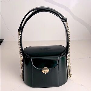 Patent Green Mini Bag